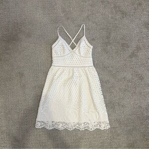 Abercrombie & Fitch White Lace Spaghetti Strap Dress Size XS